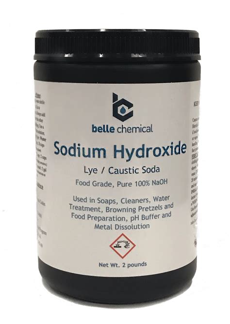 Sodium Hydroxide Pure Food Grade Caustic Soda Lye 2 Pound Jar Free