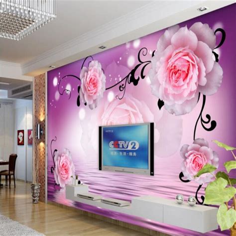 Beibehang Custom Wallpaper Home Decor Purple Background