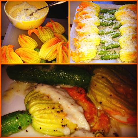 Maybe you would like to learn more about one of these? Zucchini flower stuffed with ricotta cheese, nutmeg and ...
