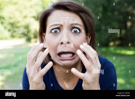 Woman With Horrified Face