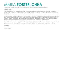 Best american essays notables 2015 river teeth journal. Home Health Aide Cover Letter Examples | Healthcare Cover ...