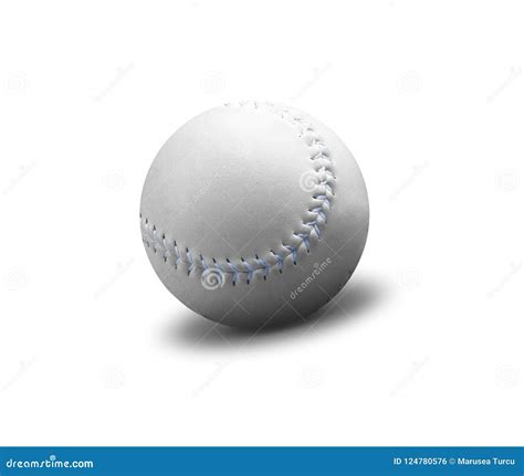 Baseball Ball Isolated On White Stock Photo Image Of League Home