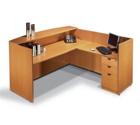 Some tables are small and light in weight, while there are some that are huge and heavy. Single Pedestal Reversible Contemporary Reception Desk ...