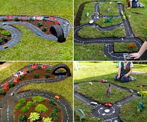 Backyard Race Car Track An Easy Diy The Whoot Outdoor Car Track For