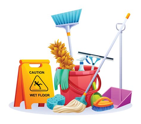 Set Of Cleaning Equipment House Cleaning Service Tools Vector
