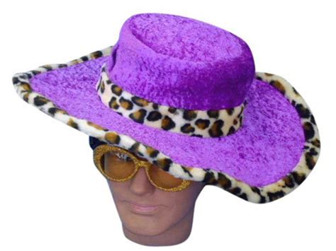 Hat Pimp Purple Wleopard Trim A Carnival Products