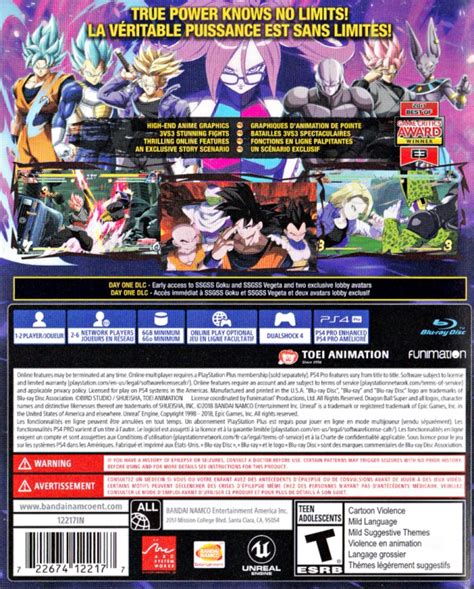 Dragon Ball Fighterz Dragon Ball Gt Goku Box Shot For Playstation 4
