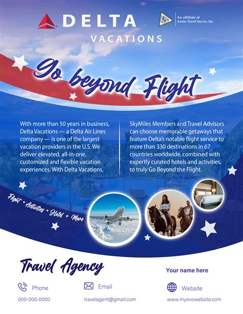 delta vacations flyer go beyond flight archer evolution travel shop