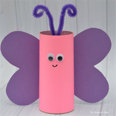 Toilet Paper Roll Butterfly Craft The Resourceful Mama