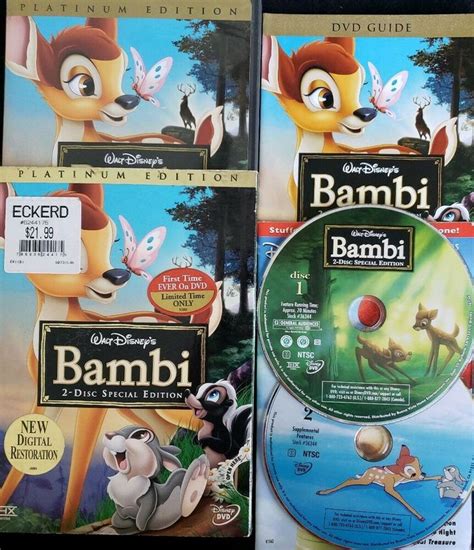 Bambi DVD Disc Set Platinum Edition W Slipcover Guaranteed Disney