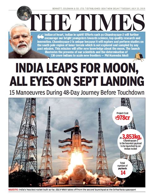 From Over The Moon To Reaching Its Dark Side How Indian Newspapers