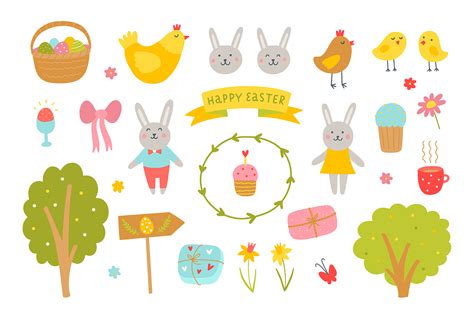 Happy Easter Illustrations 233474 Illustrations Design Bundles