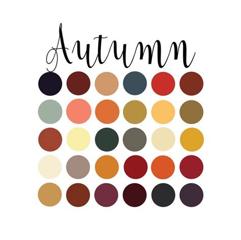 Autumn Procreate Color Palette Ipad Hex Code Fall Color Palette