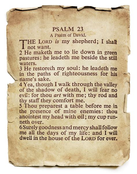23Rd Psalm Printable