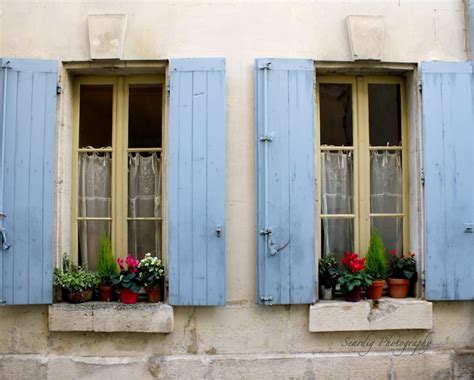 St Remy De Provence France Rustic French Blue Window Etsy