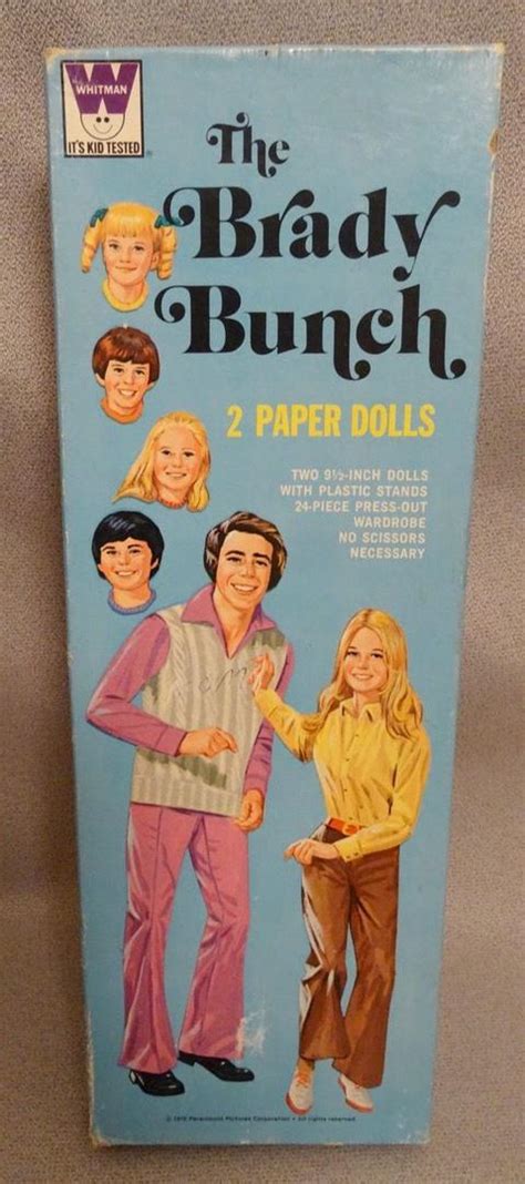 Rare Uncut 1972 Brady Bunch Paper Doll In Box Original 1791185257