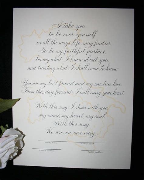 It's the perfect length for any couple looking to solidify their vows and still have time for a fun filled reception. wiccan wedding vows | Wedding Vows Certificate | Wedding vows, Simple wedding vows, Wiccan wedding