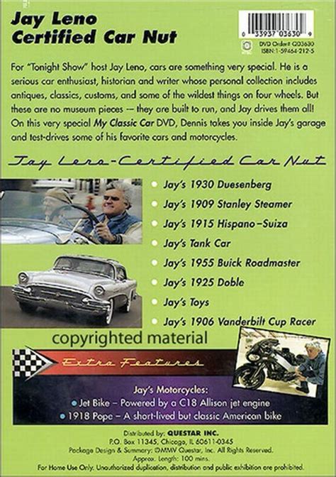 Legendary Muscle Cars Jay Leno Certified Car Nut Dvd 2005 Dvd Empire