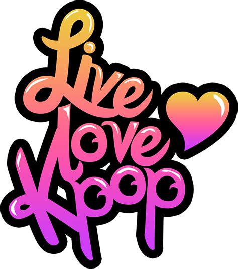 Live Love Kpop Sticker Stickers By Pinkbook Redbubble