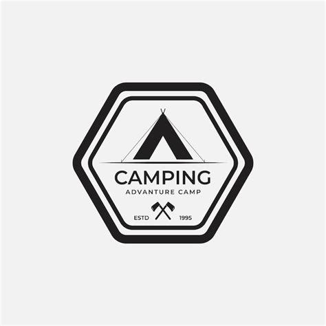 premium vector camping adventure logo design template