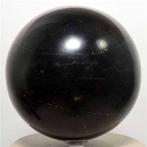 Large 34 Natural Black Onyx Sphere Polished Chalcedony By Hqrp