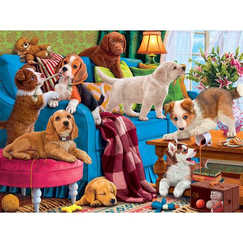 Playful Puppies 500 Piece Jigsaw Puzzle | Bits and Pieces