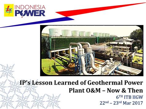 Pdf Ips Lesson Learned Of Geothermal Power Plant Oandm · Ips Lesson