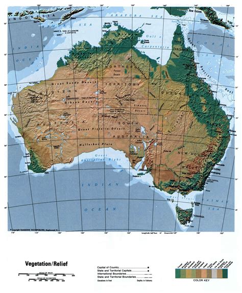 Detailed Relief Map Of Australia Australia Oceania Mapsland