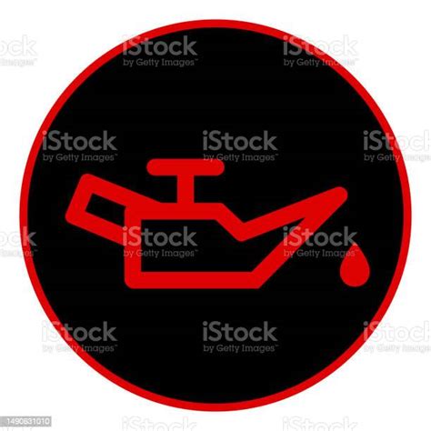 Oil Pressure Warning Light Symbol Sign Vector Illustration Isolate On