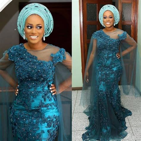 Aso Ebi Evening Dresses Mermid Long Nigerian Formal Dress Abendkleider
