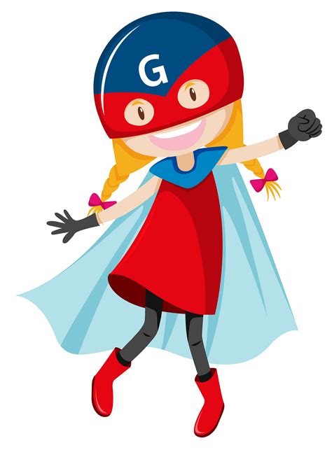 A Female Superhero Character Download Free Vectors