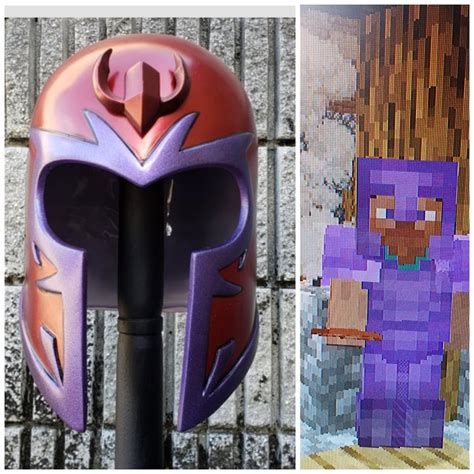 The Netherite Helmet Is Pretty Similar To Magnetos Helmet Minecraft