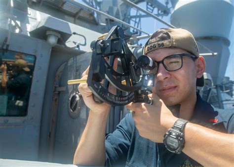 Dvids Images Sailor Uses Sextant Image 2 Of 5