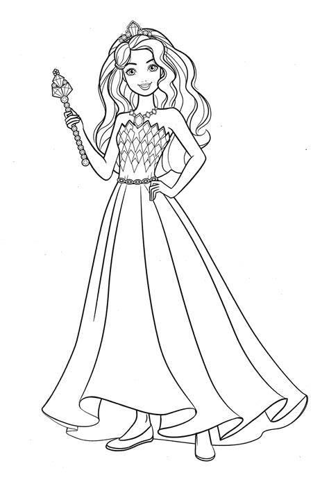 Раскраска Барби принцесса Дримтопии Раскраски Барби