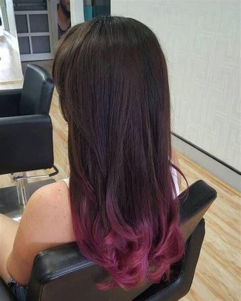 Plum hair color may not be the norm or most popular hair shade out there, but it does manage to make a statement. 1457145465 6 burgundy dip dye for dark brown hair | ผมย้อ ...