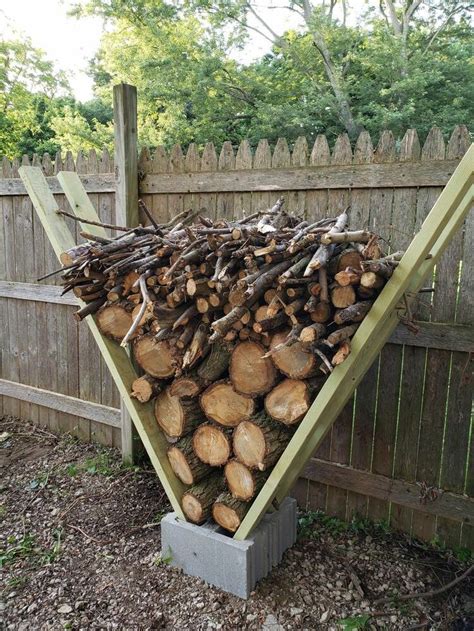 How To Build The Easiest Firewood Rack The V Rack Diy Firewood