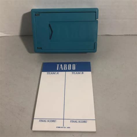 VINTAGE TABOO Game Replacement Card Holder Score Sheets Parts Pieces PicClick