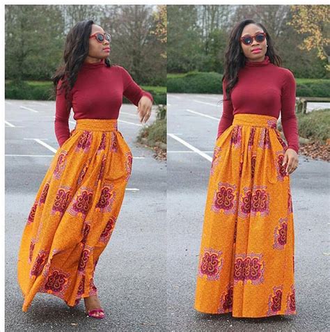 Ankara Long Skirt African Skirts African Fashion African Attire