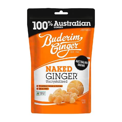 Buderim Ginger Naked Ginger Pouch 200gm Simply For Me