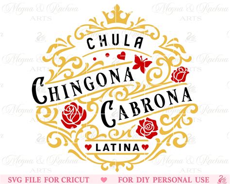 Chula Chingona Cabrona Svg Sassy Spanish Svg Chicana Svg Etsy