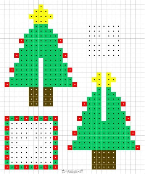 Christmas Tree Perler Bead Pattern Hama Perlen Weihnachten Basteln