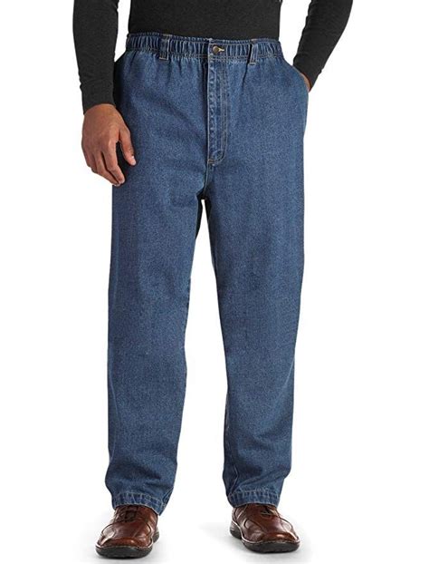 Harbor Bay By Dxl Big And Tall Full Elastic Waist Jeans Elastic Jeans Mens Clothing Store