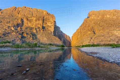 The Rio Grande River At Santa Elena Canyon On The Mexican Border In Big