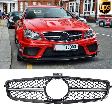 Mercedes Benz C63 Style Chrome Grille Grill For W204 S204 C250 C300