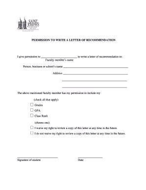 Printable Letter Of Recommendation Template