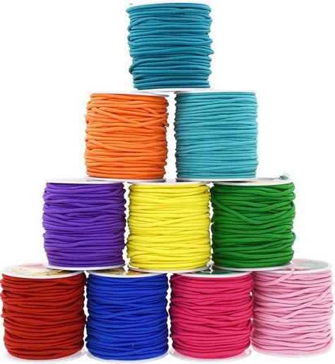 Rainbow Color Elastic Cord Beading Thread Stretch String For Stretch