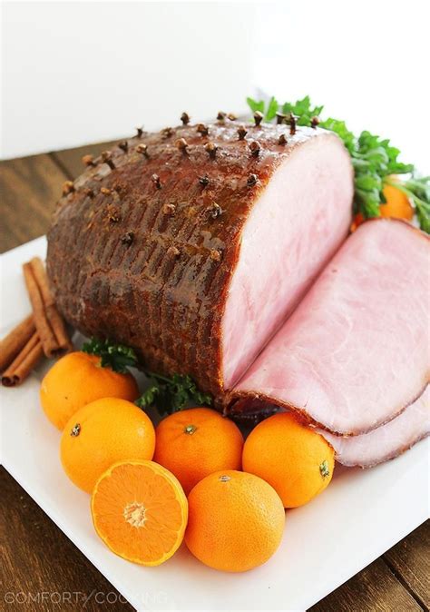 The Comfort Of Cooking Maple Bourbon Glazed Ham Ham Recipes Cooking Recipes Christmas