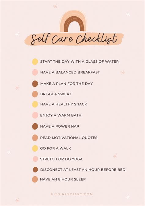 My Self Care Plan Daily Self Care Checklist Favorite Self Care