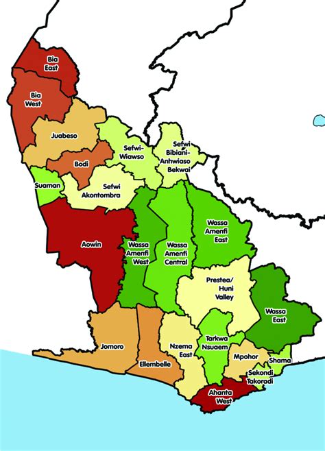 Map Of Western Region Of Ghana Download Scientific Diagram