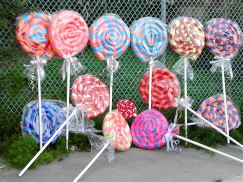 Pool Noodle Lollipops Candy Themed Party Christmas Diy Outdoor